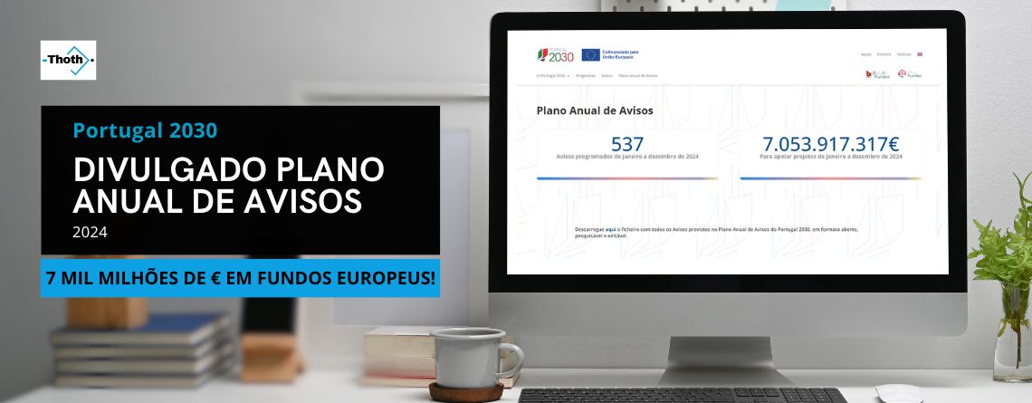 Portugal 2030: Divulgado Plano Anual de Avisos 2024